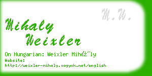 mihaly weixler business card